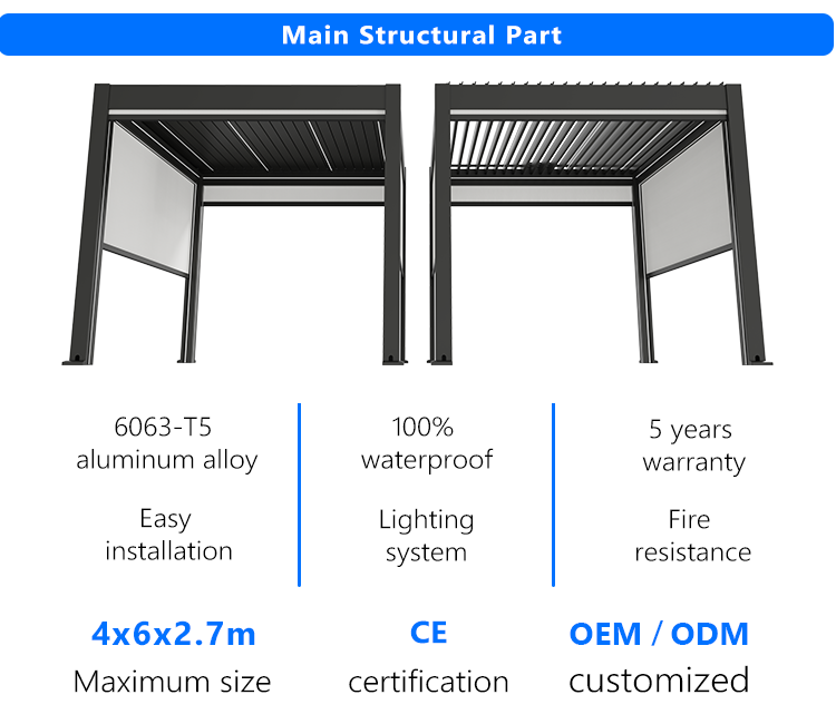 V250 pergola feature