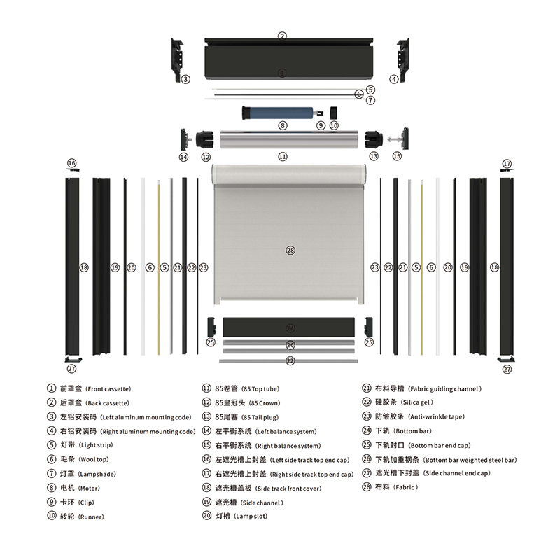 V7 Product explosion diagram